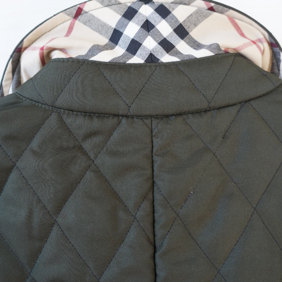 Burberry Quilted Nova Check Dark Olive Jacket - Picture 4 of 8
